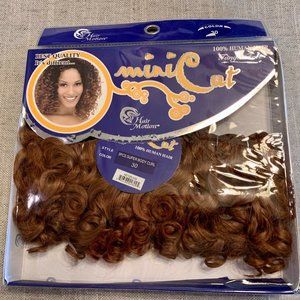 HAIR MOTION Mini Cut 3pc Super Body Curl Extensions 100% Human Hair #30 Copper